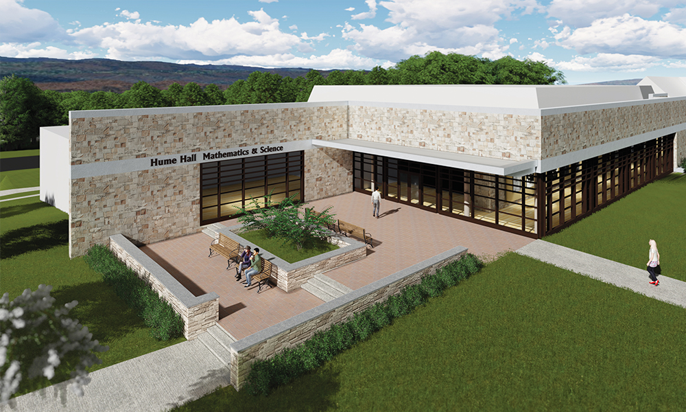 <p>The addition of a new art gallery as part of the Hume Hall Renovation will create an engaging, light-filled space, showcasing student artwork, while simultaneously enhancing the exterior image of the building from Aspetuck Avenue.</p>
