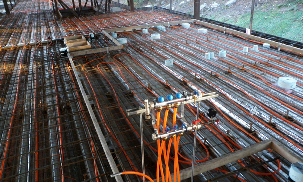 <p>Sustainable features of the design included: in-floor radiant heating system, energy recovery units, geothermal wells, and a high-performance building envelope.</p>

