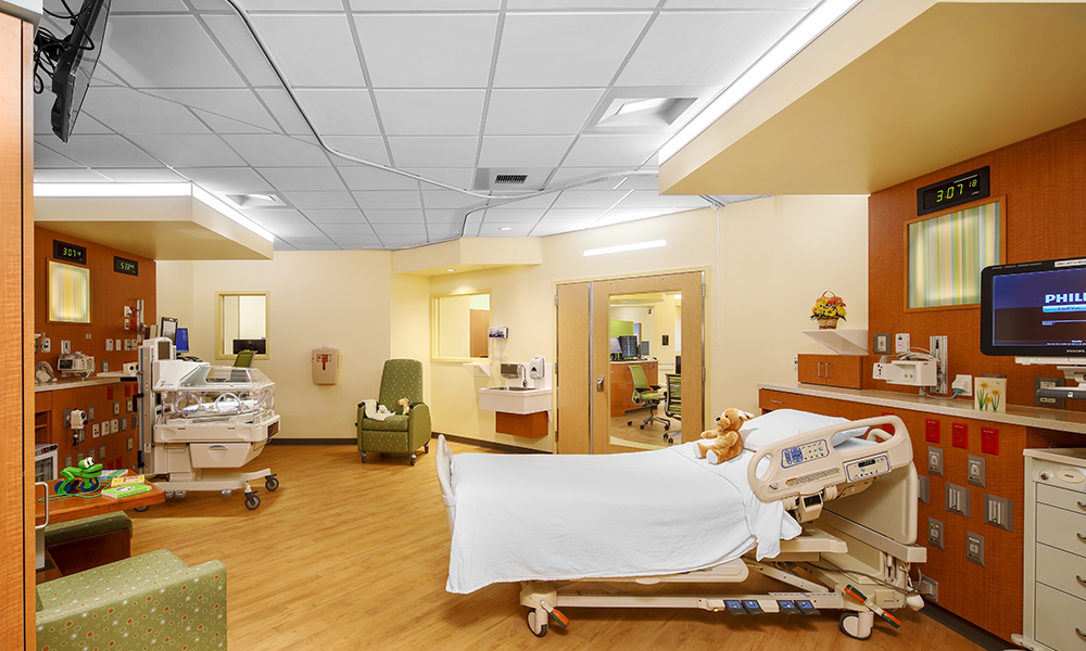 <p>The Family Centered Patient Rooms are designed for a single family to experience a private and healing environment with dedicated space for the parents to stay.</p>
