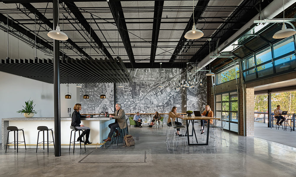 <p>The preservation and revival of the industrial character of the building while adding modern amenities keeps a sense of place and infuses the neighborhood with transformative energy.</p>
