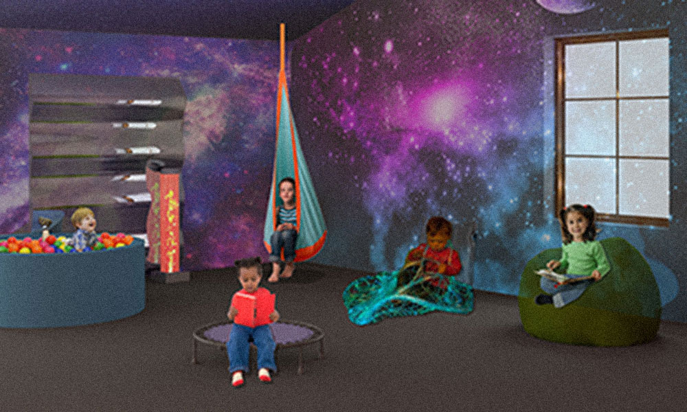 <p>CLIFFORD BEERS CLINIC:<br />
SLAM provided programming and site selection services to Clifford Beers Clinic, a mental health clinic serving children and families in the greater New Haven area.  Our team collaborated with the Clinic to understand the amount of space needed for a new specialty clinic for children with autism and victims of trauma, resulting in a “concept” sensory room rendering developed by our team and presented to potential donors.</p>
