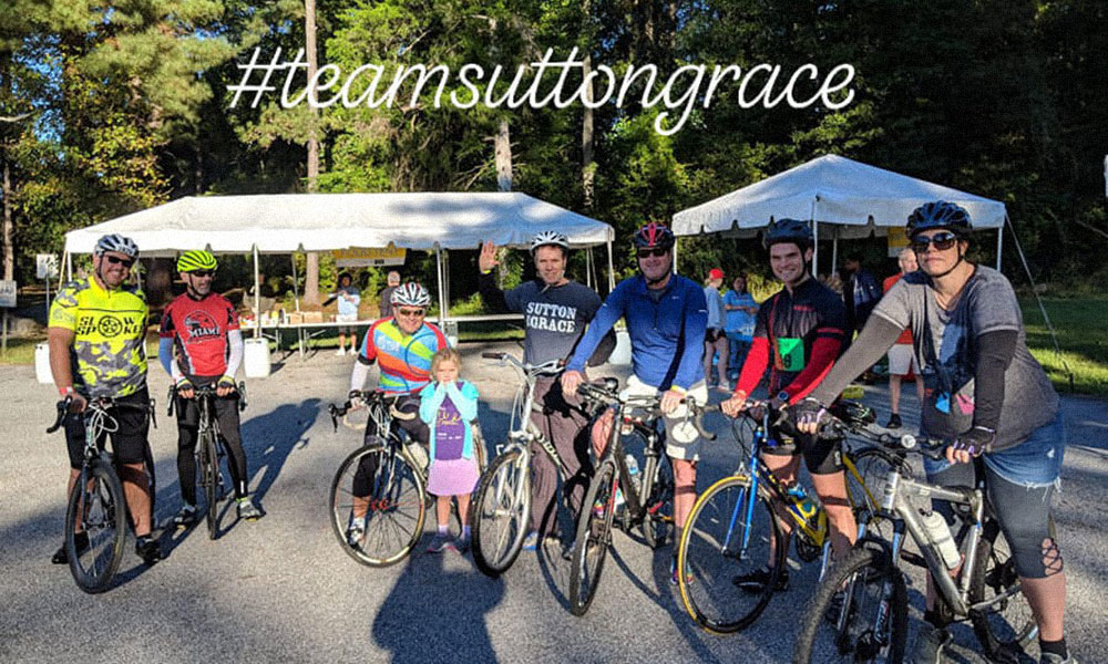 <p>CF CYCLE FOR LIFE:<br />
The Cystic Fibrosis Foundation “CF Cycle for Life” is an annual event SLAM supports through donations, volunteer staffing of event tables, and team members on two wheels. They pull together for “Team Sutton Grace” to raise awareness and research funding.</p>
