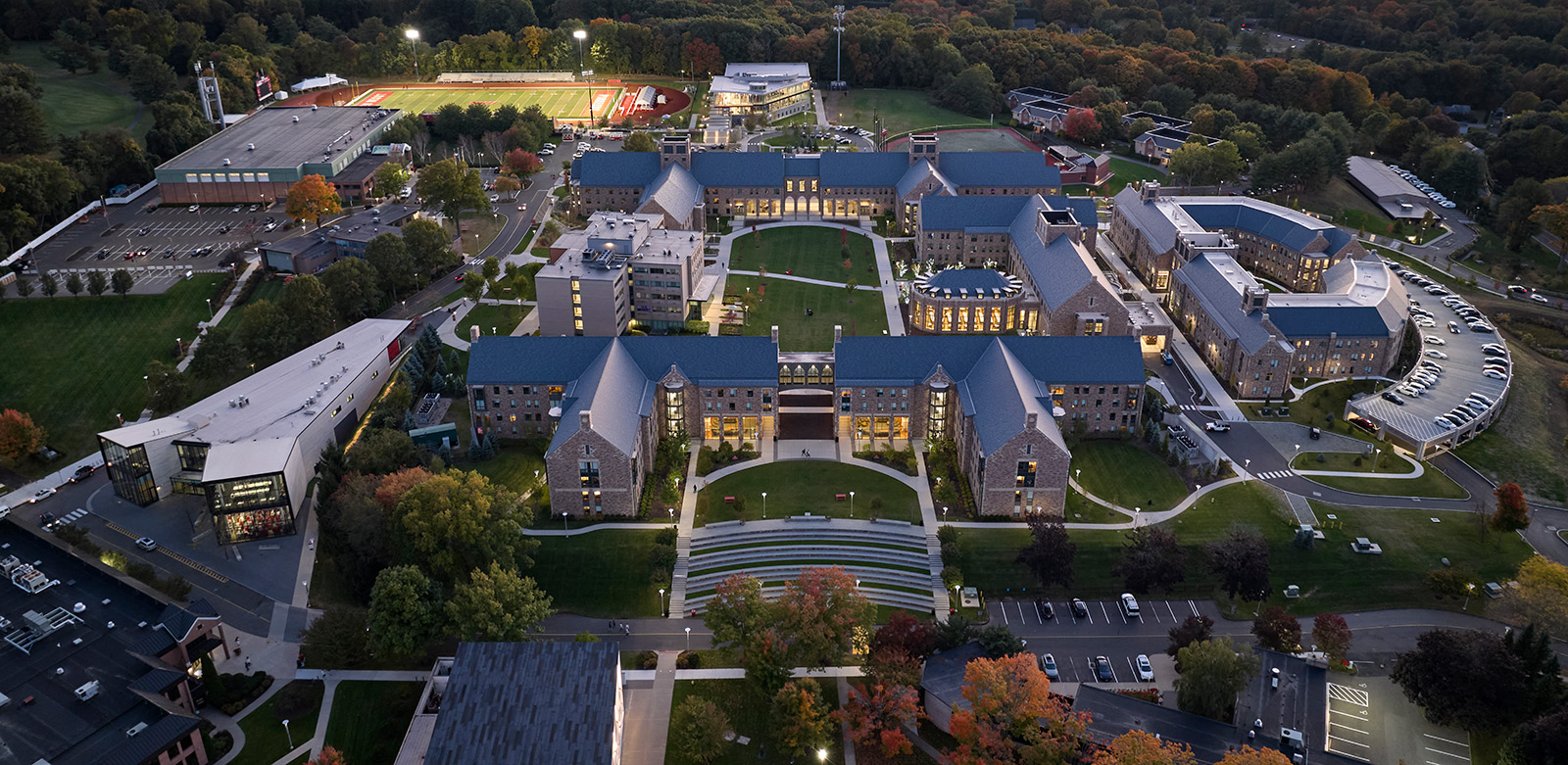 Sacred Heart University Pioneer Village Aerial