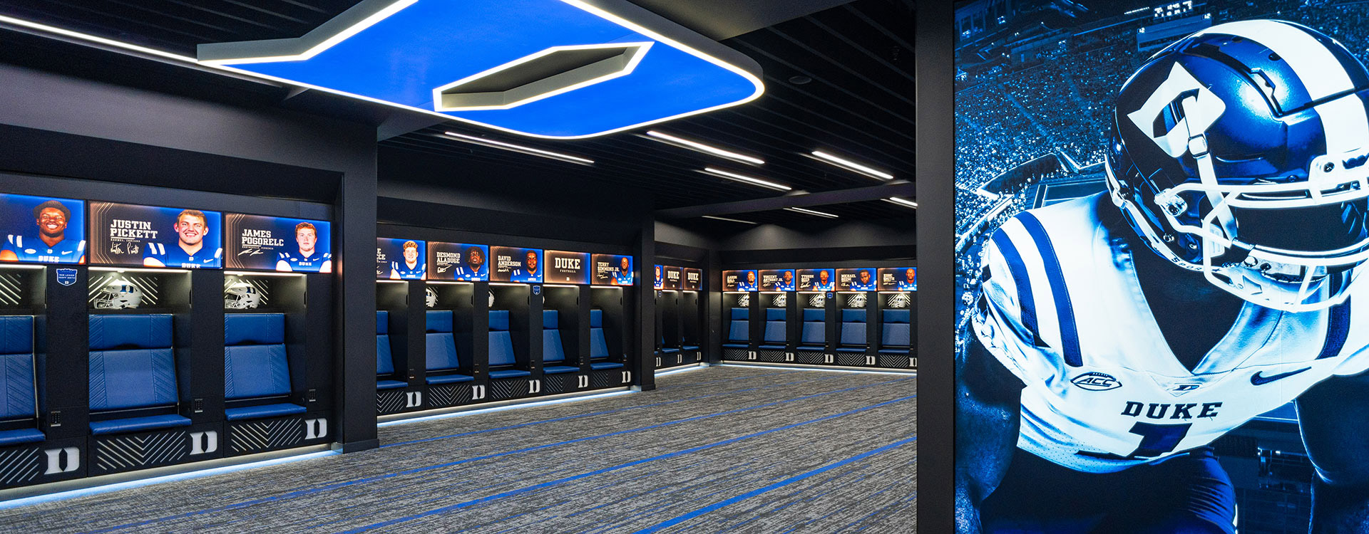 duke university football center locker room