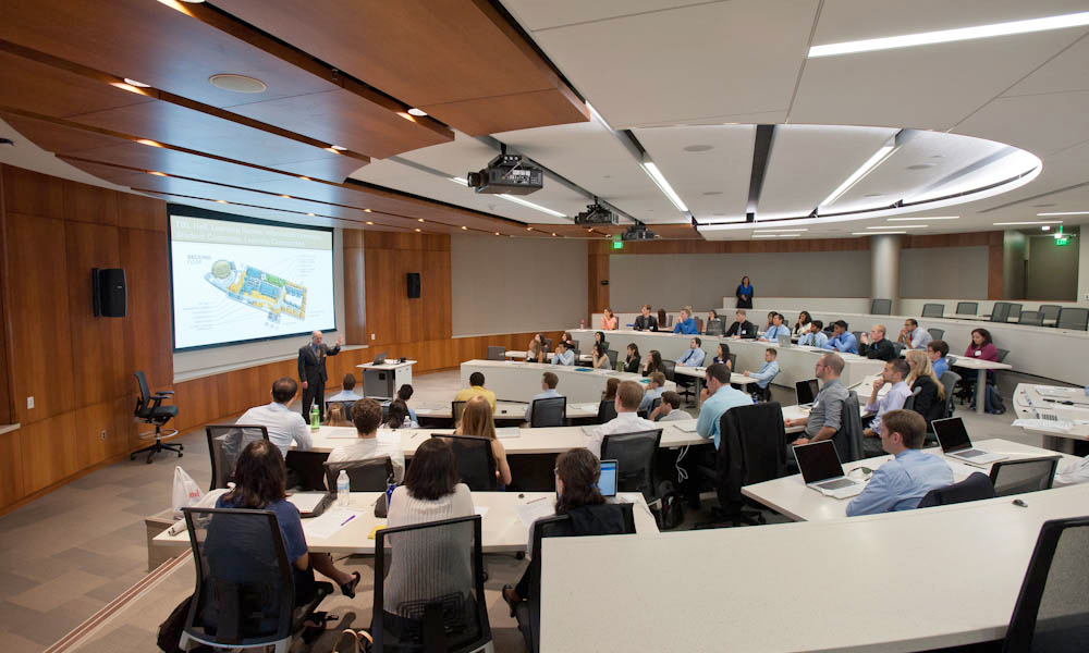 <p>Team-based, tiered classrooms provide a focused environment for problem-based learning.</p>
