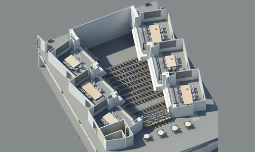 Western Michigan University School of Medicine large format meeting hall