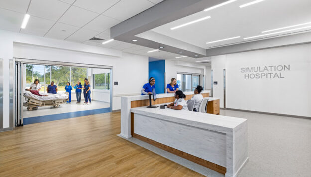 Albany State University Simulation Impact Interior Nurses Station