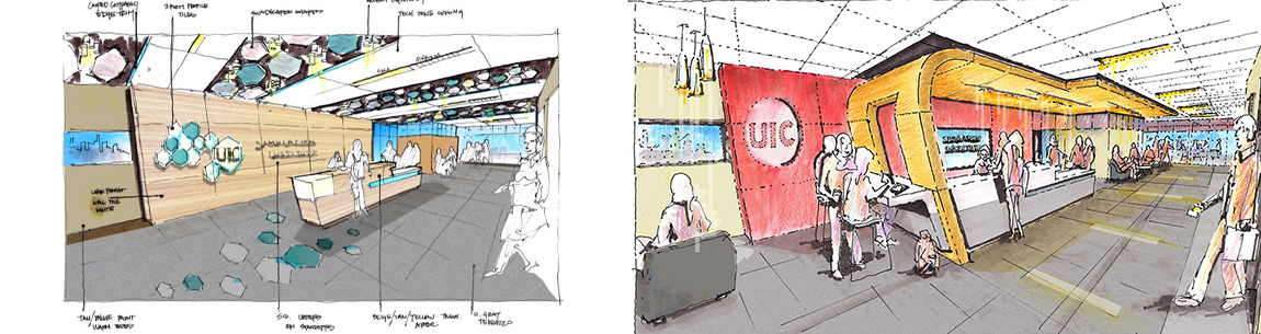 University of Illinois Chicago Simulation and Integrative Learning Center Sketches