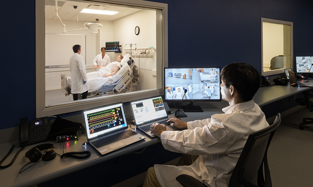 <p>The state-of-the-art simulation center, with six flexible rooms, enhances hands-on training and prepares students for real-world clinical challenges.</p>
