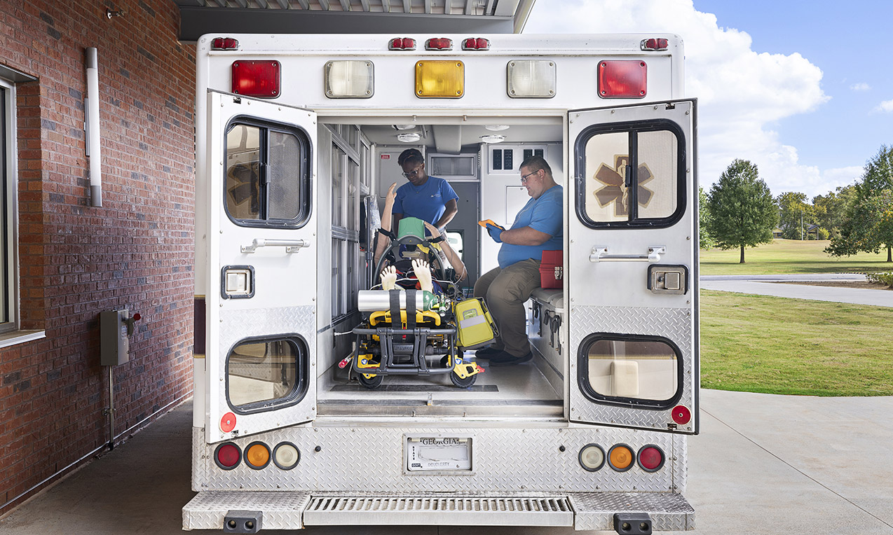 <p>The simulated ambulance immerses learners in a realistic pre-hospital setting where experience builds confidence and prepares students to provide safe, effective care while improving patient outcomes as individuals move through the healthcare system.</p>
