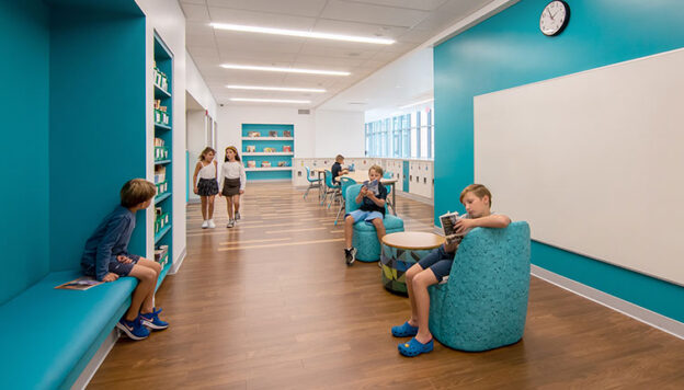 Ox Ridge Elementary School Blue Learning Commons