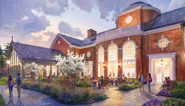 The Hopkins School Gibbs Center for Innovation and Technology Terrace Rendering