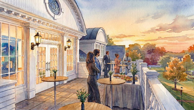 The Hopkins School Gibbs Center for Innovation and Technology Terrace Rendering