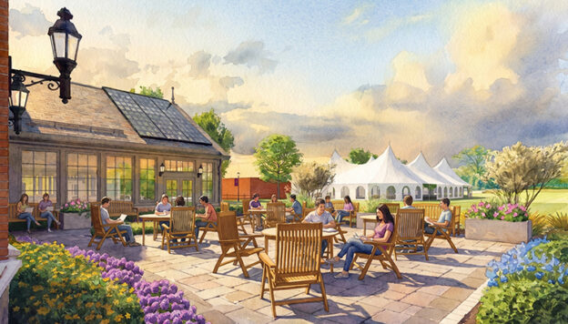 The Hopkins School Gibbs Center for Innovation and Technology Terrace Rendering